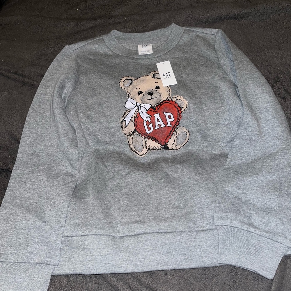 GAP Kids Gray Sweatshirt with Bear Design